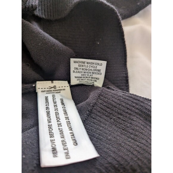 NEW tags Relativity Cardigan Women Petite M Black Embellished Satin Trim Sweater - Picture 9 of 11